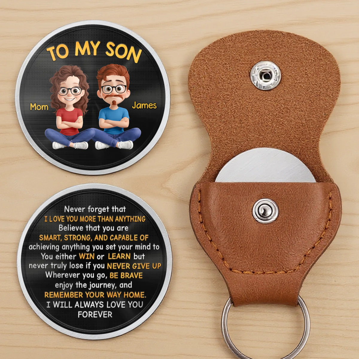 Custom Pocket Hug - Personalized Birthday Gifts For Mom, Son - Forever Your Little Boy