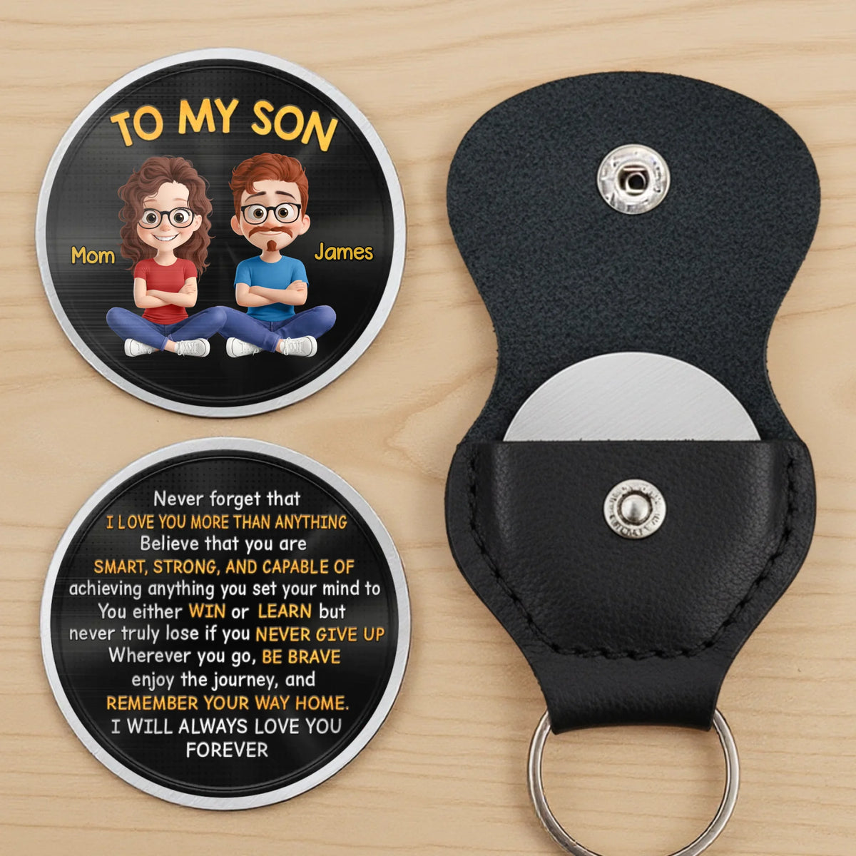 Custom Pocket Hug - Personalized Birthday Gifts For Mom, Son - Forever Your Little Boy