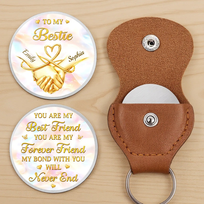 Custom Pocket Hug - Personalized Best Friend Birthday Gifts For Women, Besties, Sisters, BFF - Lucky To Have You