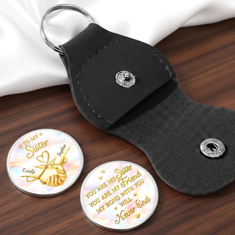 Custom Pocket Hug - Personalized Best Friend Birthday Gifts For Women, Besties, Sisters, BFF - Lucky To Have You