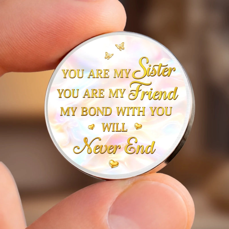 Custom Pocket Hug - Personalized Best Friend Birthday Gifts For Women, Besties, Sisters, BFF - Lucky To Have You