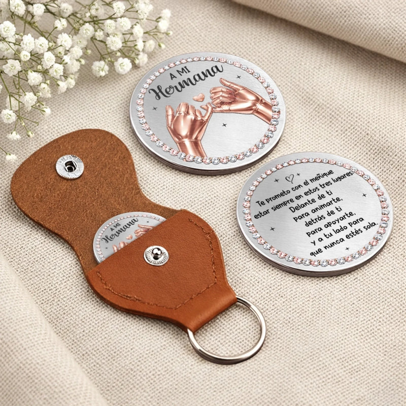 Abrazo De Bolsillo Personalizado – Regalo De Cumpleaños Personalizado Para Mejores Amigas, Hermanas, BFF – Una Amistad Llamada Hermandad