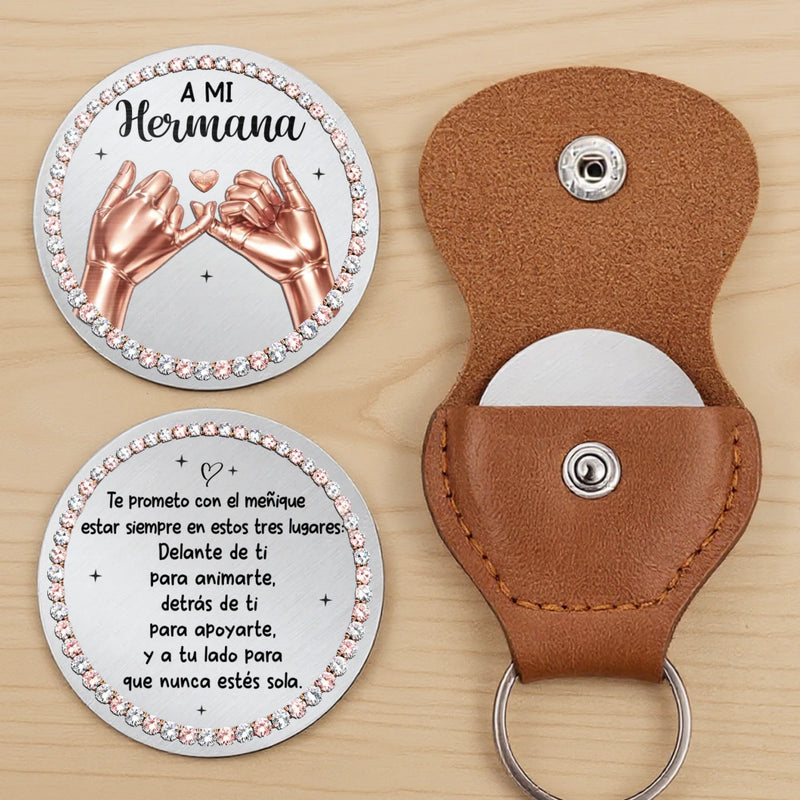 Abrazo De Bolsillo Personalizado – Regalo De Cumpleaños Personalizado Para Mejores Amigas, Hermanas, BFF – Una Amistad Llamada Hermandad