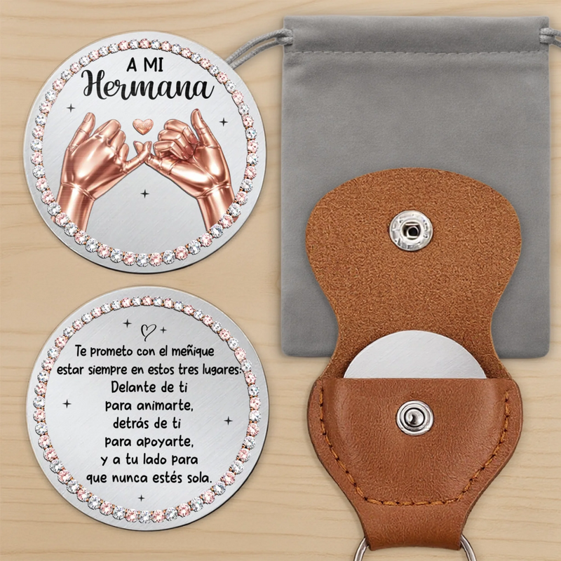 Abrazo De Bolsillo Personalizado – Regalo De Cumpleaños Personalizado Para Mejores Amigas, Hermanas, BFF – Una Amistad Llamada Hermandad