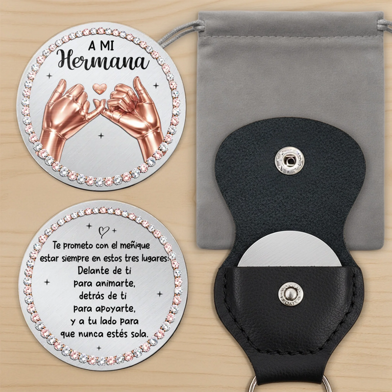 Abrazo De Bolsillo Personalizado – Regalo De Cumpleaños Personalizado Para Mejores Amigas, Hermanas, BFF – Una Amistad Llamada Hermandad