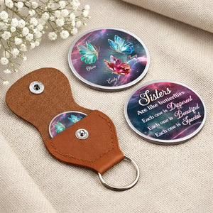 Custom Pocket Hug - Personalized Best Friend Birthday Gifts For Women, Besties, Sisters, BFF - Sisters Grow Differently, Love The Same