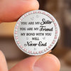 Custom Pocket Hug - Personalized Best Friend Birthday Gifts For Women, Besties, Sisters, BFF - A Friendship That Lasts Forever