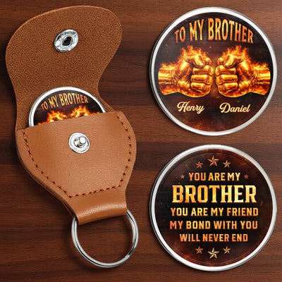 Custom Pocket Hug - Personalized Birthday Gifts For Brother - Brothers For A Lifetime