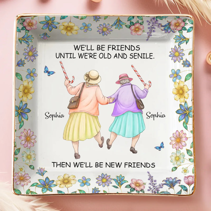 Custom Full-Print Jewelry Dish - Personalized Best Friend Birthday Gifts For Women, Besties, Sisters, BFF  - Besties For A Lifetime