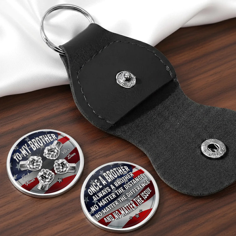 Custom Pocket Hug - Personalized Birthday Gifts For Brother - Brothers Make Life Braver