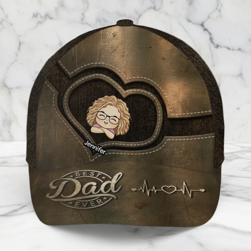 Custom Hat, All Over Print Classic Cap - Personalized 4th Of July Gifts For Dad, Grandpa - Freedom Runs In My Blood