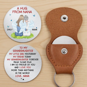 Custom Pocket Hug - Personalized Birthday Gifts For Grandma, Granddaughter, Grandson - Grandma Love Lights The Way