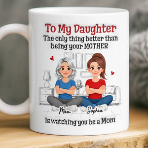 Custom 3D Inflated Effect Printed Mug - Personalized Mother's Day Gifts For Mom, Daughter - Mom And Daughter Bond