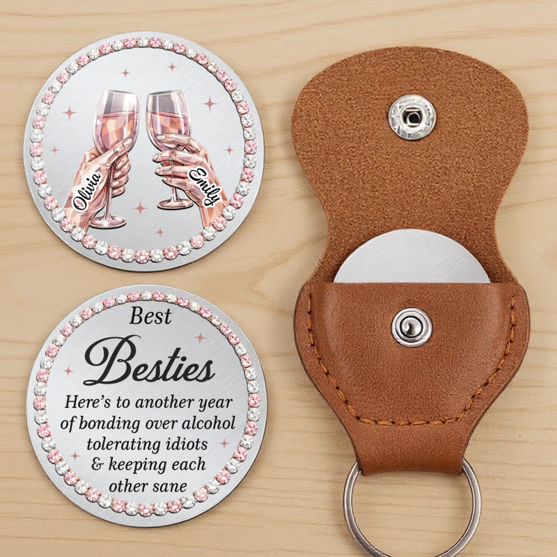 Custom Pocket Hug - Personalized Best Friend Birthday Gifts For Women, Besties, Sisters, BFF - Forever My Sister, Forever My Friend