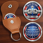 Custom Pocket Hug - Personalized America 250th Anniversary Gifts For Brothers - Brothers Share One Soul