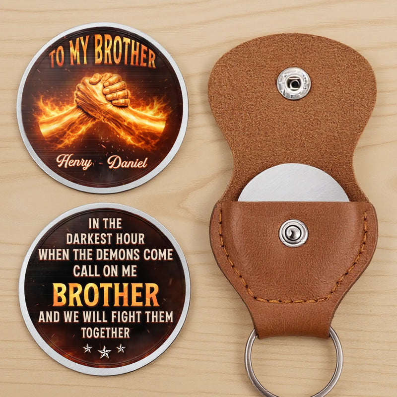 Custom Pocket Hug - Personalized Birthday Gifts For Brother - Born To Be Brothers