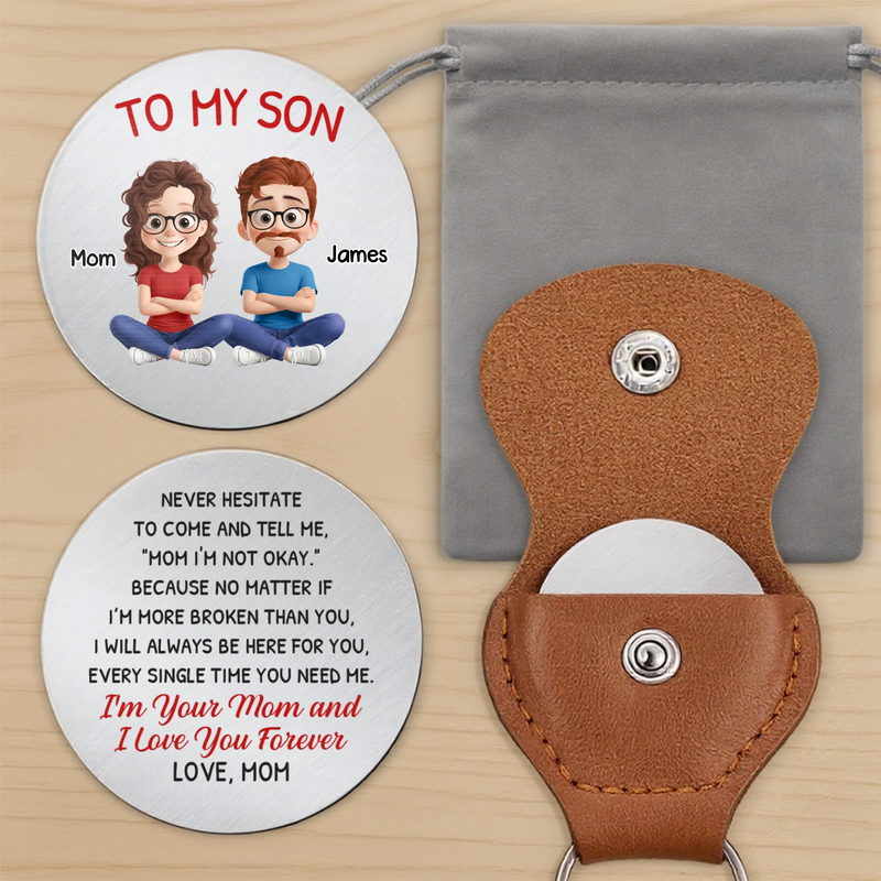 Custom Pocket Hug - Personalized Birthday Gifts For Mom, Son - Home Is Mom’s Hug
