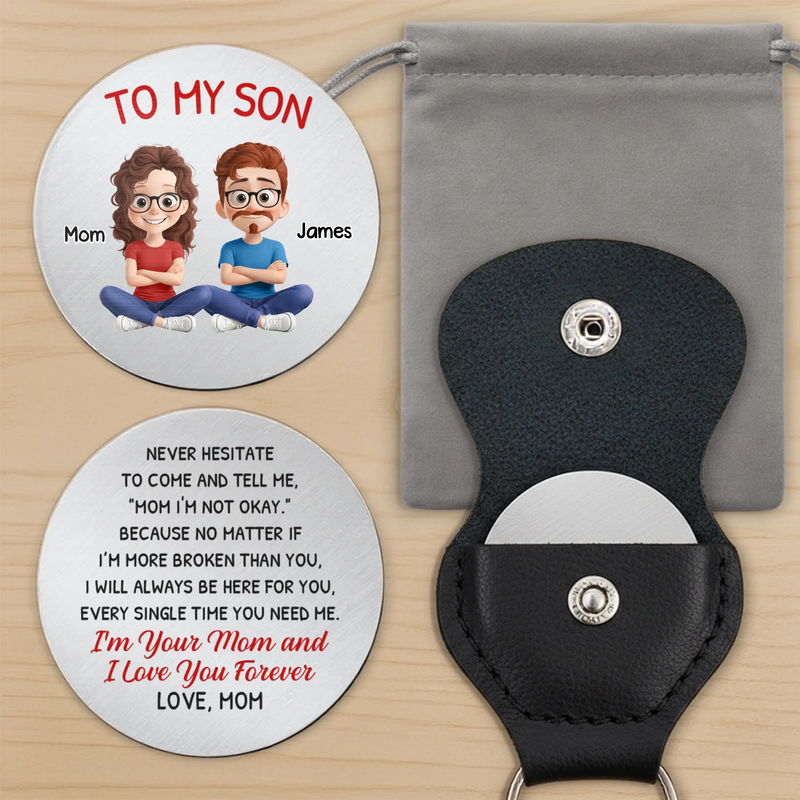 Custom Pocket Hug - Personalized Birthday Gifts For Mom, Son - Home Is Mom’s Hug