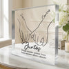 Placa De Acrílico Cuadrada Personalizada – Regalo De Aniversario De Boda Personalizado Para Esposo Y Esposa, Para Él Y Para Ella - Contigo Hasta El Final