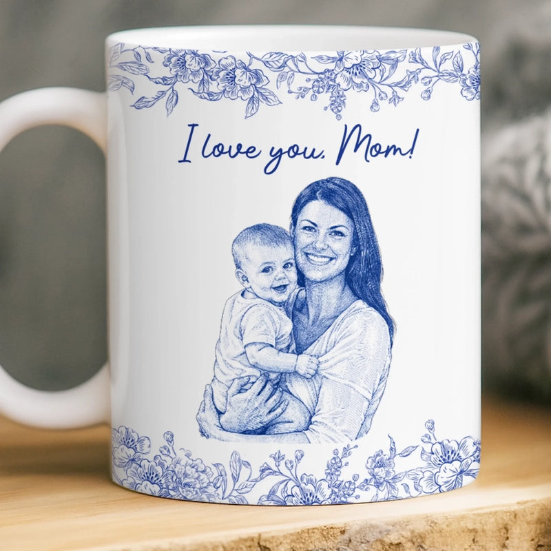 Custom Photo Mug - Personalized Baby Shower, Gender Reveal Gifts For New Moms, New Parents - Mom Is My Sunshine