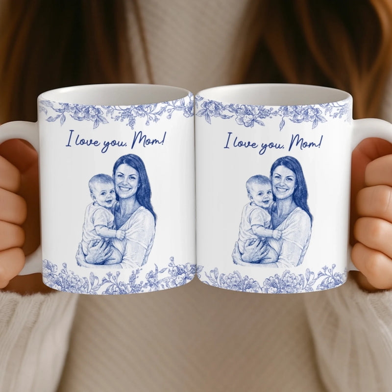Custom Photo Mug - Personalized Baby Shower, Gender Reveal Gifts For New Moms, New Parents - Mom Is My Sunshine