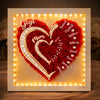 Custom Flower Shadow Box With LED Light - Personalized Mother's Day Birthday Gifts For Mom, Grandma - A Heart That Sparkles With Love