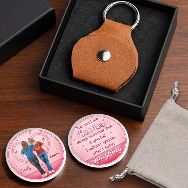 Custom Pocket Hug - Personalized Best Friend Birthday Gifts For Women, Besties, Sisters, BFF - Forever My Chaos Twin