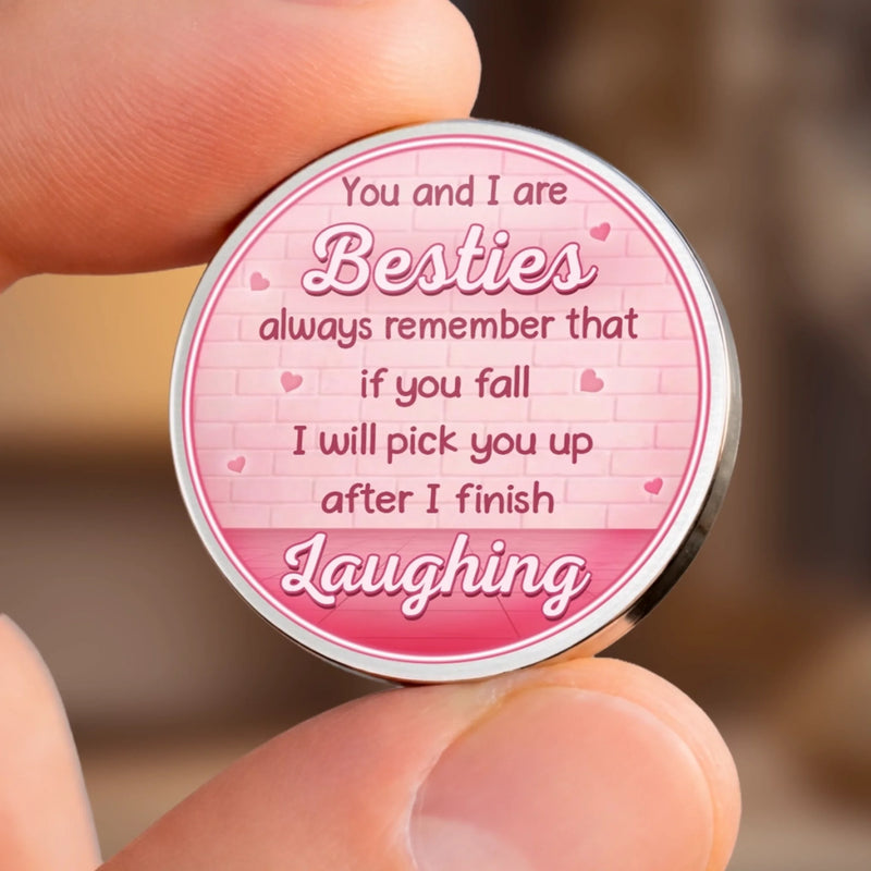 Custom Pocket Hug - Personalized Best Friend Birthday Gifts For Women, Besties, Sisters, BFF - Forever My Chaos Twin
