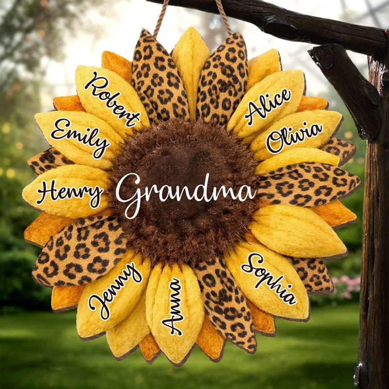 Custom Wood Sign - Personalized Birthday Gifts For Mom, Grandma - Our Family’s Heart