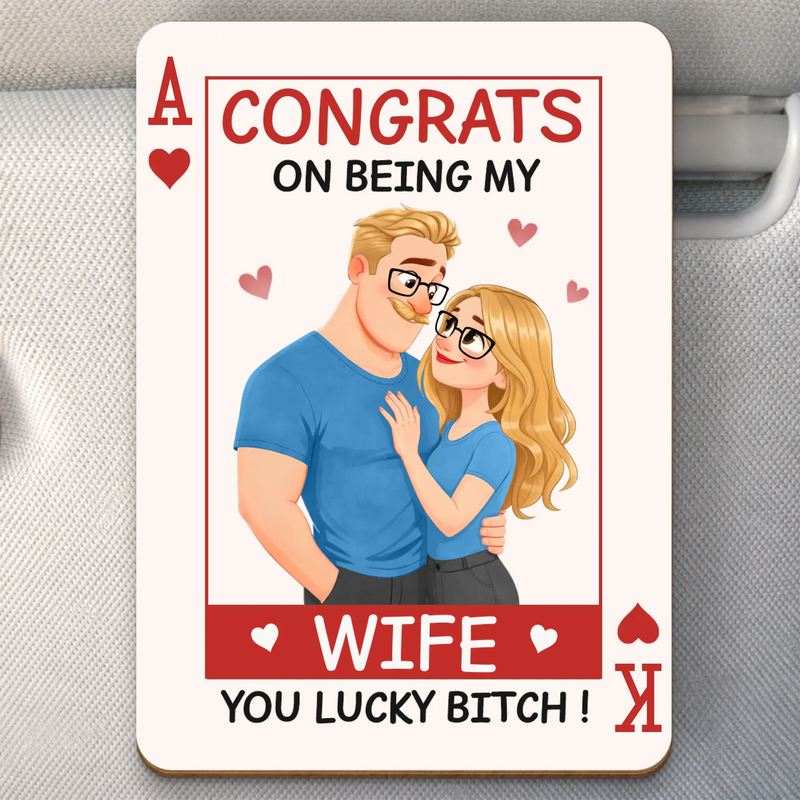 Custom Car Visor Clip - Personalized Anniversary Wedding Gifts For Husband And Wife, Him And Her - You And Me Always