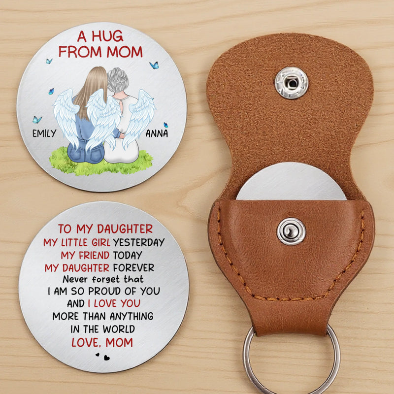 Custom Pocket Hug - Personalized Mother's Day Birthday Gifts For Mom, Daughter, Son - Take This Hug With You Forever