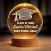 Custom Crystal Globe Lamp - Personalized Graduation Gifts For Him, Her  - Shine Into Your Future