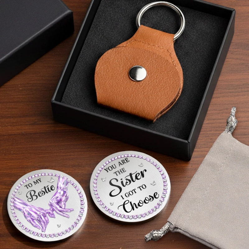 Custom Pocket Hug - Personalized Best Friend Birthday Gifts For Women, Besties, Sisters, BFF - My Forever Kind Of Sister