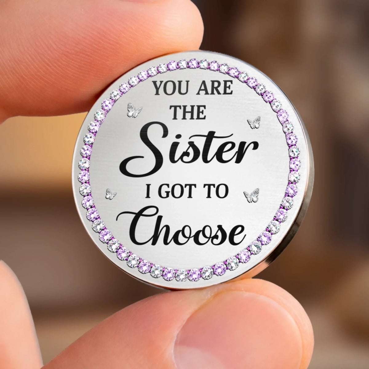 Custom Pocket Hug - Personalized Best Friend Birthday Gifts For Women, Besties, Sisters, BFF - My Forever Kind Of Sister