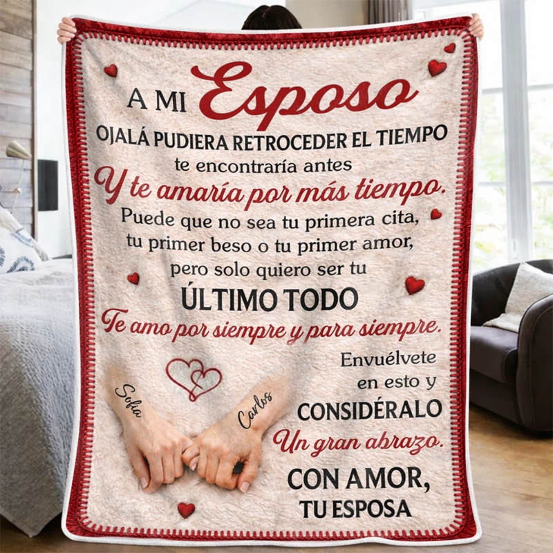 Manta Personalizada – Regalos Personalizados de Aniversario y Boda para Esposo y Esposa, Para Él y Para Ella – Juntos Se Siente Perfecto