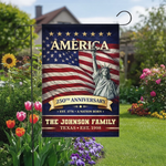 Custom Flag - Personalized America 250th Anniversary Gifts For Family - Family Is Forever Love