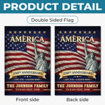 Custom Flag - Personalized America 250th Anniversary Gifts For Family - Family Is Forever Love