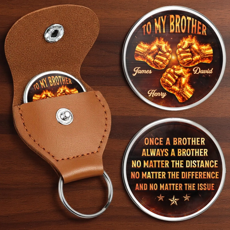 Custom Pocket Hug - Personalized Birthday Gifts For Brother - Standing With Brothers