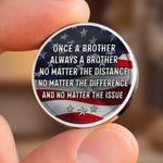 Custom Pocket Hug - Personalized America 250th Anniversary Gifts For Brothers - Brotherhood That Never Breaks