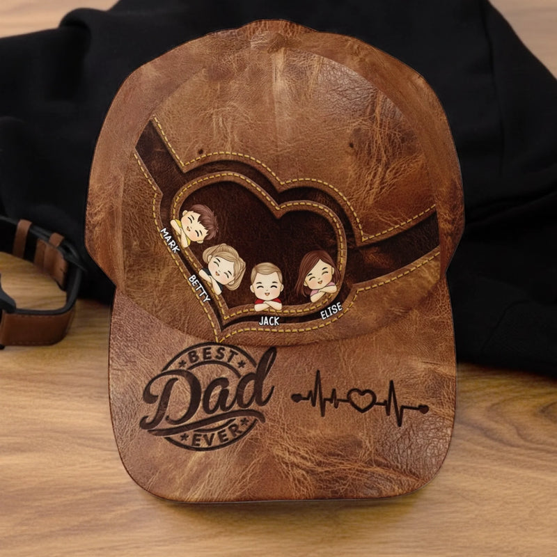 Custom Hat, All Over Print Classic Cap - Personalized 4th Of July Gifts For Dad, Grandpa - Home Of The Brave Dad