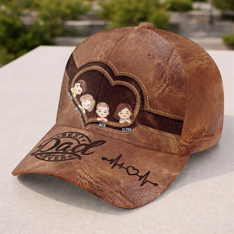 Custom Hat, All Over Print Classic Cap - Personalized 4th Of July Gifts For Dad, Grandpa - Home Of The Brave Dad