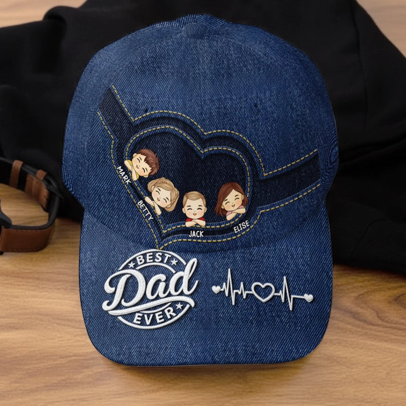 Custom Hat, All Over Print Classic Cap - Personalized 4th Of July Gifts For Dad, Grandpa - Greatest Family Man