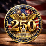 Commemorative Keepsake Coin - America 250th Anniversary Gifts For Family - Proud Of Our Shared Heritage