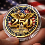 Commemorative Keepsake Coin - America 250th Anniversary Gifts For Family - Proud Of Our Shared Heritage