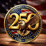 Commemorative Keepsake Coin - America 250th Anniversary Gifts For Patriots, Veterans, History Enthusiasts - United In Freedom And Pride