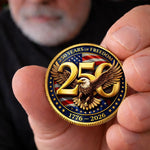 Commemorative Keepsake Coin - America 250th Anniversary Gifts For Patriots, Veterans, History Enthusiasts - United In Freedom And Pride