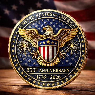 Commemorative Keepsake Coin - America 250th Anniversary Gifts For Women, Men - Celebrating Liberty Together