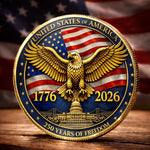 Commemorative Keepsake Coin - America 250th Anniversary Gifts For Women, Men - One Nation Strong And Free