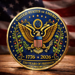 Commemorative Keepsake Coin - America 250th Anniversary Gifts For Family - Strong Roots Bright Future