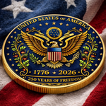 Commemorative Keepsake Coin - America 250th Anniversary Gifts For Family - Strong Roots Bright Future